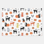 Halloween Cat Spooky Assorted Geschenkpapier Set (Vorderseite)