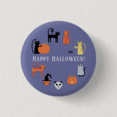 Halloween Cat Spooky Button (Vorderseite)