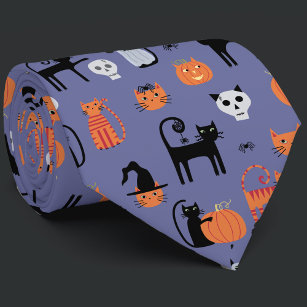 Halloween Cat Spooky Krawatte