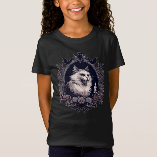 Halloween Cat, Spooky T-Shirt (Vorderseite)