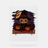 Halloween Cat Spooky und stilvolle Feline Inspirie Acrylschild (Vorderseite)