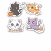 Halloween Cat Spooky und stilvolle Feline Inspirie Aufkleber (Vorderseite)