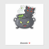 Halloween Cat Spooky und stilvolle Feline Inspirie Aufkleber (Blatt)