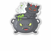 Halloween Cat Spooky und stilvolle Feline Inspirie Aufkleber (Vorderseite)