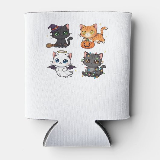 Halloween Cat Spooky und stilvolle Feline Inspirie Dosenkühler (Vorderseite)
