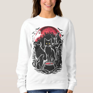 Halloween Cat Spooky - Witchs Sweatshirt