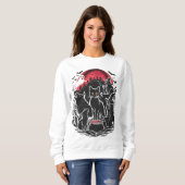 Halloween Cat Spooky - Witchs Sweatshirt (Vorne ganz)