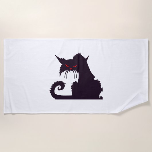 Halloween Cat Strandtuch (Vorderseite)