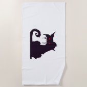 Halloween Cat Strandtuch (Vorderseite)