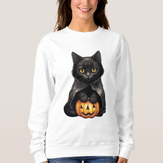 Halloween Cat Sweatshirt (Vorderseite)