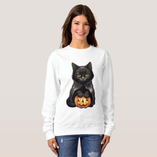 Halloween Cat Sweatshirt (Vorne ganz)