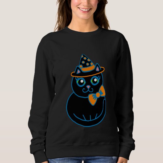 Halloween Cat T - Shirt (Vorderseite)