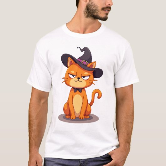 Halloween Cat T-Shirt Kitten Jack O Lantern Kitty (Vorderseite)