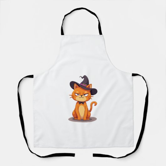 Halloween Cat T-Shirt Kitten Jack O Lantern Kitty  Schürze (Vorderseite)