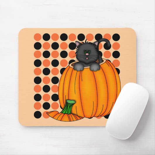 Halloween Cat T - Shirt und Geschenke Mousepad (Mit Mouse)