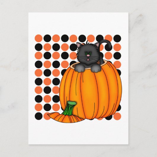 Halloween Cat T - Shirt und Geschenke Postkarte (Vorderseite)