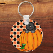 Halloween Cat T - Shirt und Geschenke Schlüsselanhänger (Vorderseite)