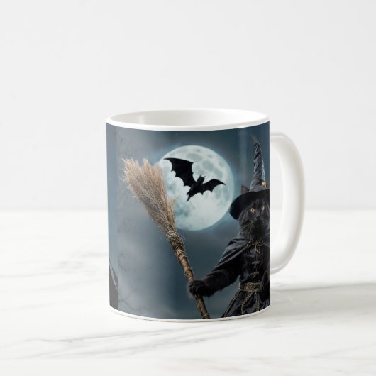 Halloween-Cat-Tasse Kaffeetasse (VorderseiteRechts)