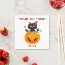 Halloween Cat Trick or Tree