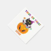 Halloween Cat Trick or Tree Serviette (Ecke)