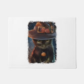 Halloween Cat Tshirt Fußmatte (Vorderseite)