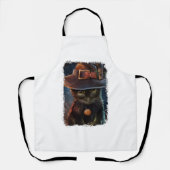 Halloween Cat Tshirt Schürze (Vorderseite)