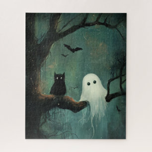 Halloween Cat und Ghost Puzzle