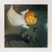 Halloween Cat und Ghost Puzzle (Horizontal)