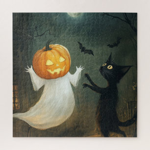 Halloween Cat und Ghost Puzzle
