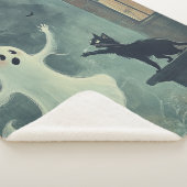 Halloween Cat und Ghost Sherpadecke (3/4)