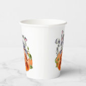 Halloween Cat und Kürbis Pappbecher (Rechts)