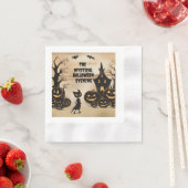 Halloween Cat und Spuk Haus Serviette (Beispiel)