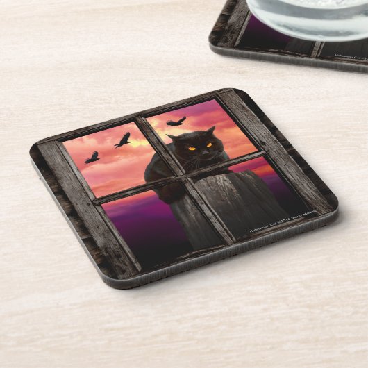 Halloween Cat Untersetzer (Linke Seite)