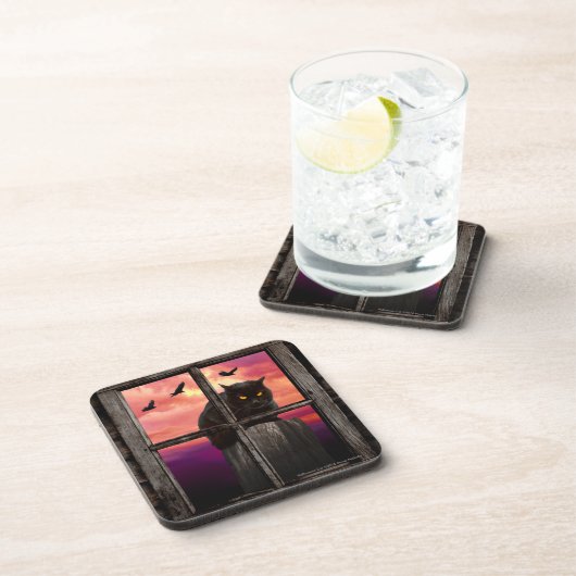 Halloween Cat Untersetzer (Rechte Seite)