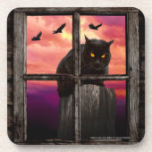 Halloween Cat Untersetzer (Vorderseite)