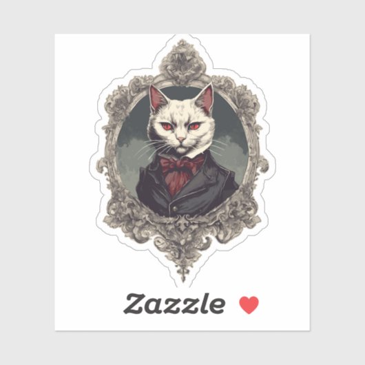 Halloween Cat, Vampire Cat Aufkleber (Blatt)