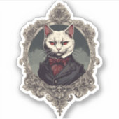 Halloween Cat, Vampire Cat Aufkleber (Vorderseite)