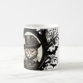 Halloween Cat, Vampire Cat, Lady Fangzähne Kaffeetasse (Mittel)