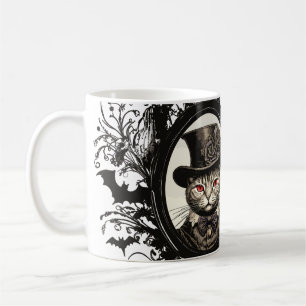 Halloween Cat, Vampire Cat, Lady Fangzähne Kaffeetasse