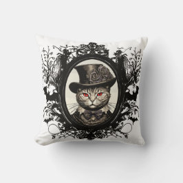 Halloween Cat, Vampire Cat, Lady Fangzähne Kissen