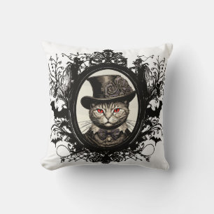 Halloween Cat, Vampire Cat, Lady Fangzähne Kissen