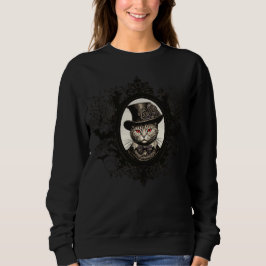 Halloween Cat, Vampire Cat, Lady Fangzähne Sweatshirt