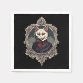 Halloween Cat, Vampire Cat Serviette (Vorderseite)