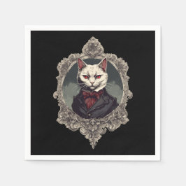 Halloween Cat, Vampire Cat Serviette