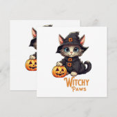 Halloween Cat Witchy Paws (Vorne/Hinten)
