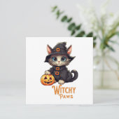 Halloween Cat Witchy Paws (Stehend Vorderseite)