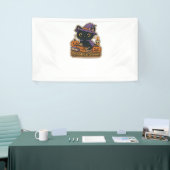 Halloween Cat with Magic Books - Spooky & Sweet Em Banner (Messeveranstaltung)