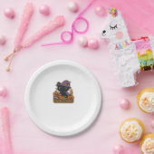 Halloween Cat with Magic Books � Spooky & Sweet Em Pappteller (Party)