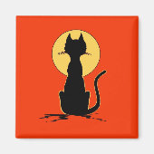 Halloween Cat with Moon ~ Magnet (Vorne)