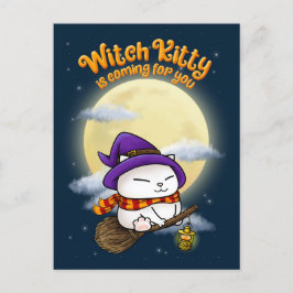 Halloween Cat Witze Kitty Feiertagspostkarte